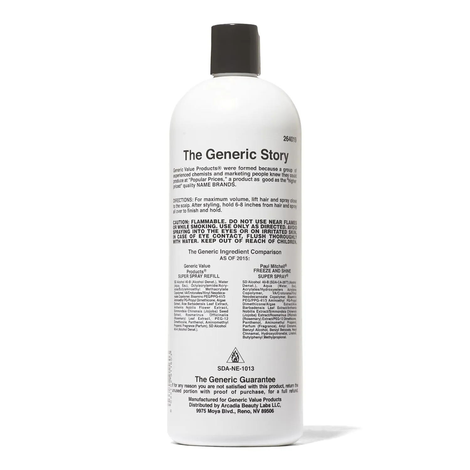 Generic Value Products Super Spray, Powerful, LongLasting Hold, Sulfate Free, Gluten Free, Contains Sunscreen for Added Protection, Creates Luminous Shine, 33.8 Oz