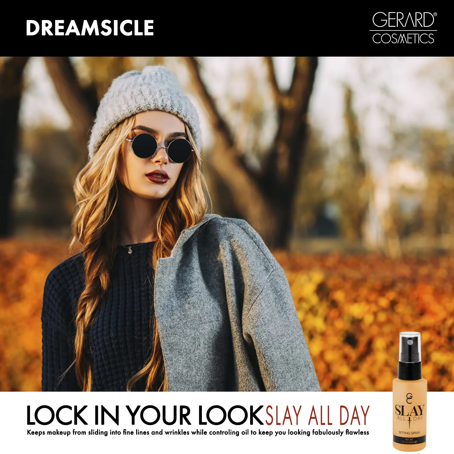 Gerard Cosmetics Makeup Setting Spray Mini (Dreamsicle), Slay All Day Scented Makeup Finishing Spray, Oil Control, Matte Finish, Cruelty Free, Made USA 30 mL (1.01 oz)