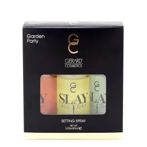 Gerard Cosmetics Makeup Setting Spray Mini (Garden Party) Set of 3, Slay All Day Scented Makeup Finishing Spray, Oil Control, Matte Finish, Cruelty Free, Made USA, 90 mL (3.03 oz)