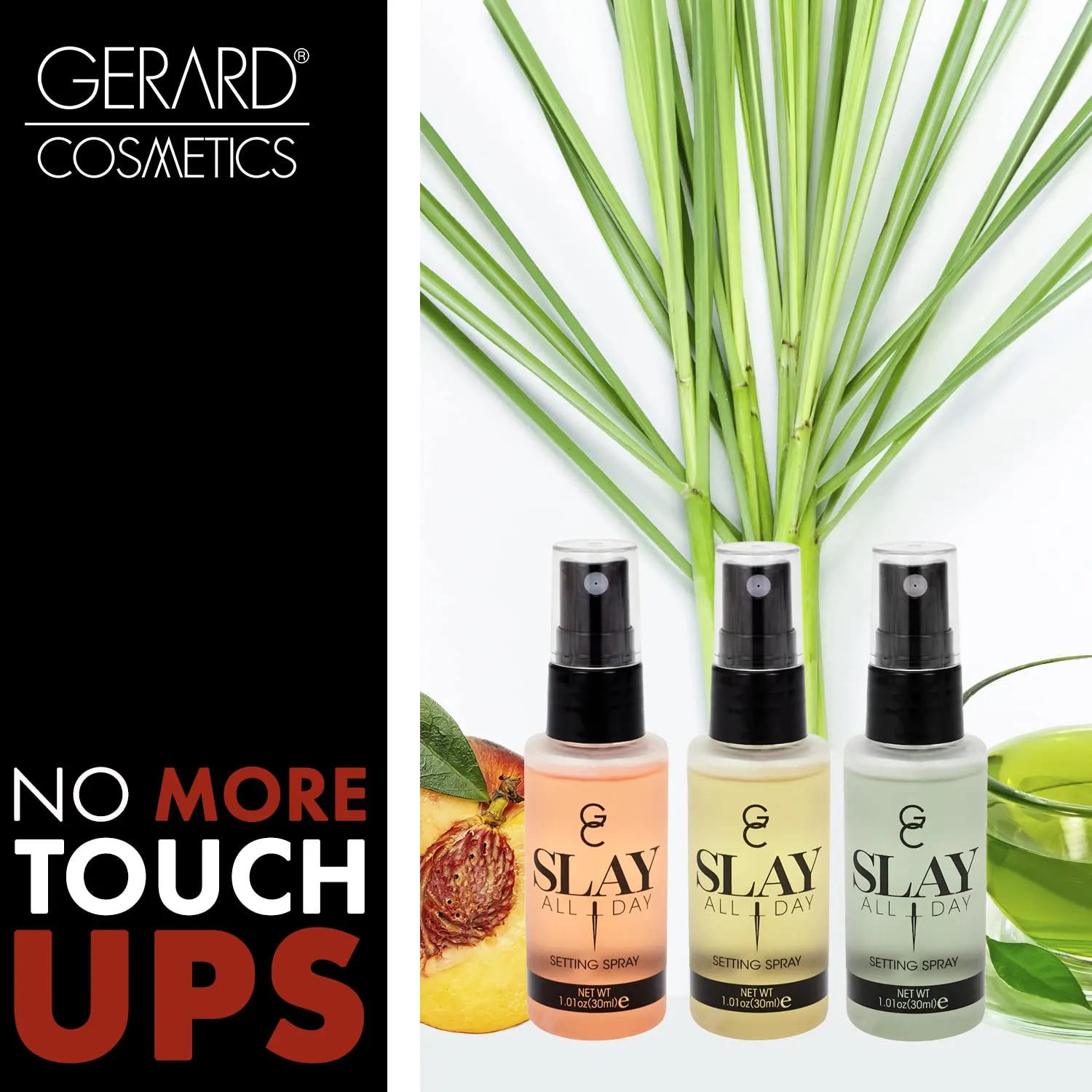 Gerard Cosmetics Makeup Setting Spray Mini (Garden Party) Set of 3, Slay All Day Scented Makeup Finishing Spray, Oil Control, Matte Finish, Cruelty Free, Made USA, 90 mL (3.03 oz)