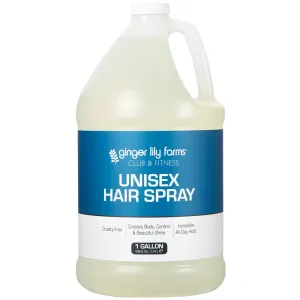 Ginger Lily Farms Club & Fitness Unisex Hair Spray, 100% Vegan and Cruelty-Free, 1 Gallon