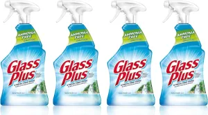 Glass Plus Glass Cleaner, Multi-Surface Glass Cleaner 32 oz (Packaging May Vary) (Pack of 4)