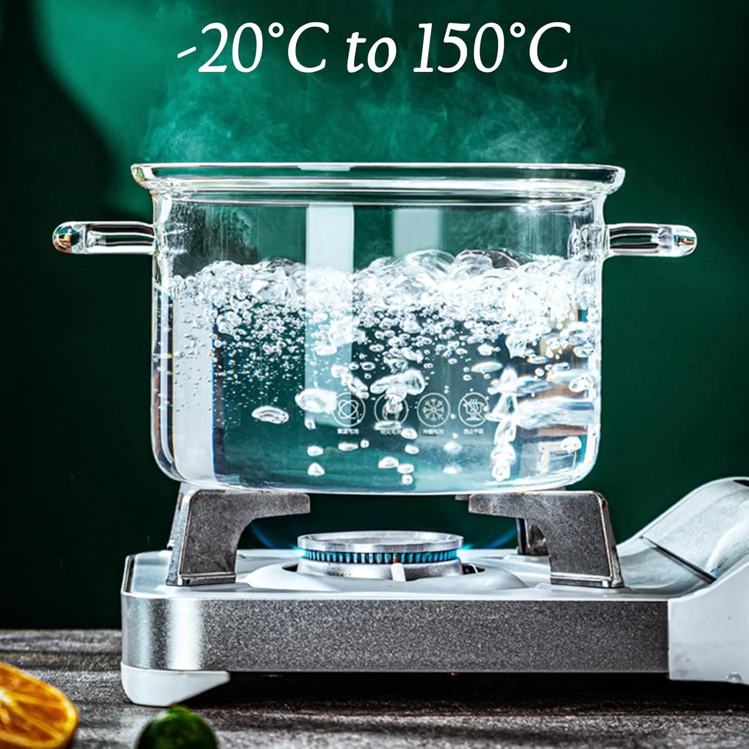 Glass Saucepan for Cooking High Borosilicate Stovetop Cooking Pot with Lid and Handle, Heat Resistant Glass Cooking Pot for Pasta Noodle Soup Milk Food, Refrigerator and Microwave Safe,1.8L