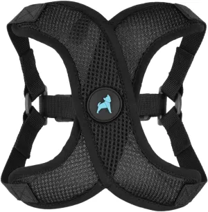 Gooby Comfort X Step in Lite Dog Harness - Choke Free, Escape Free with Light Breathable Mesh - Step in Dog Harness for Small and Medium Dogs - Quick Release Buckle, Metal D-Rings - Black, Small