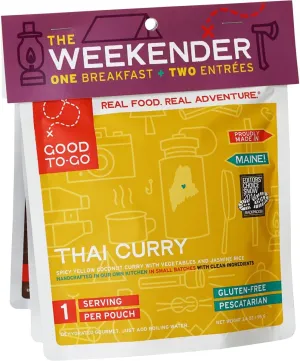 GOOD TO-GO Weekender 3-Pack | 2 Entrees   1 Breakfast | Camping Food, Backpacking Food | Just Add Water Meals, Backpacking Meals | Dehydrated Meals Taste Better Than Freeze Dried Meals