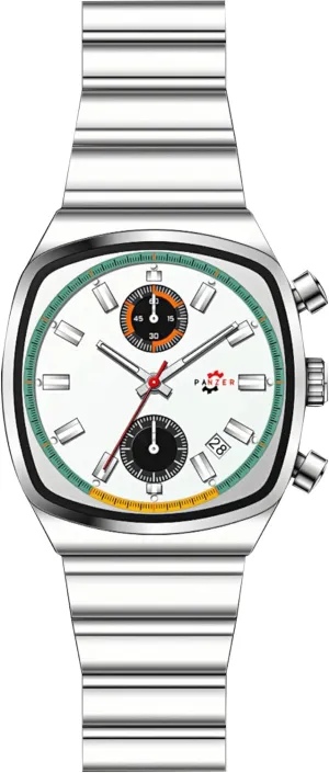 Gosasa Fashion Business Square Mens Watches Luminous Waterproof Quartz Watch with Calendar & Chronograph - Stylish Gold & Silver Wristwatch Stainless Steel Band