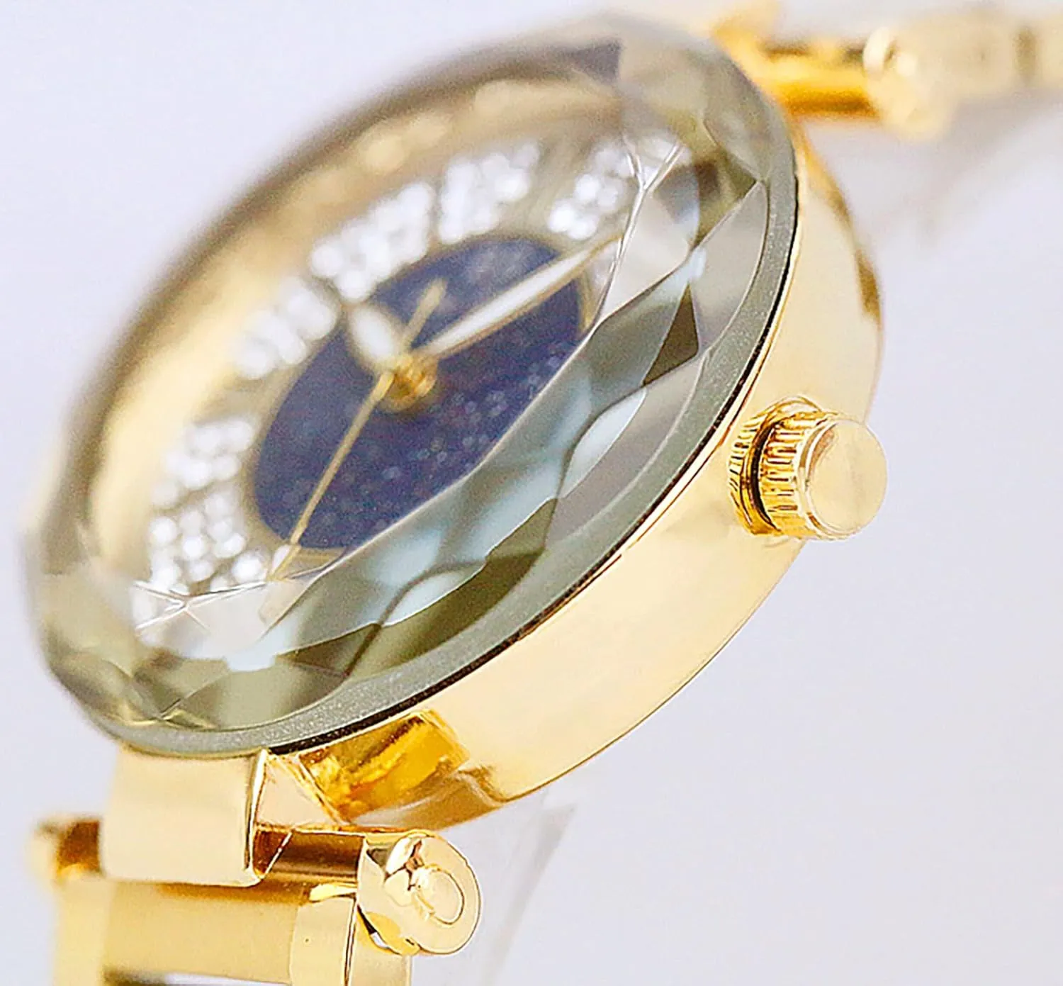 Gosasa Women's Analog Diamond Dial Watch Ladies Quartz Waterproof Wristwatches Stainless Steel Bracelet Watch for Women