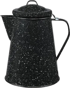 Granite Ware 3 Qt Coffee Boiler. Enameled Steel 12 cups capacity. Perfect for camping, Heat Coffee, Tea and Water directly on stove or fire.