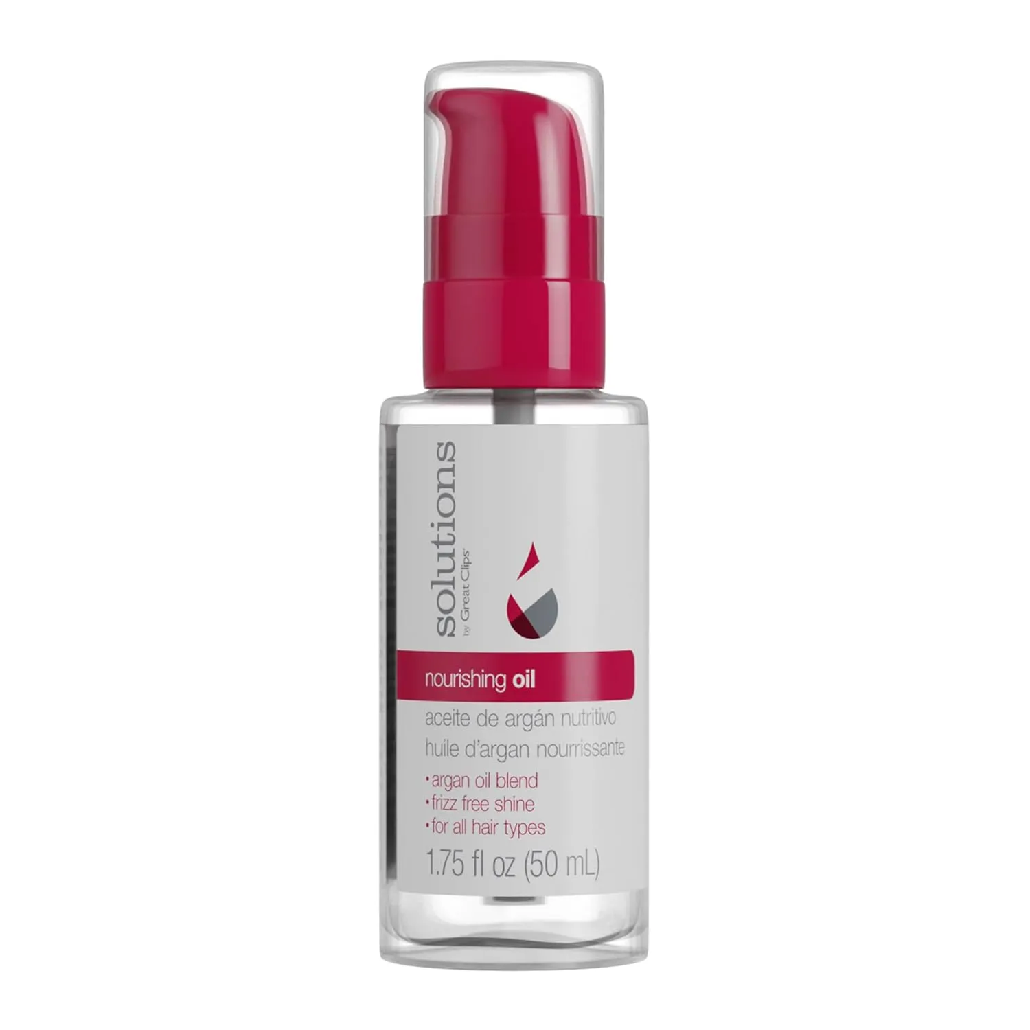 GREAT CLIPS Solutions Nourishing Oil, 1.75oz | Argan-Oil Blend Hydrates Hair & Skin | Great for Dry, Damaged Hair