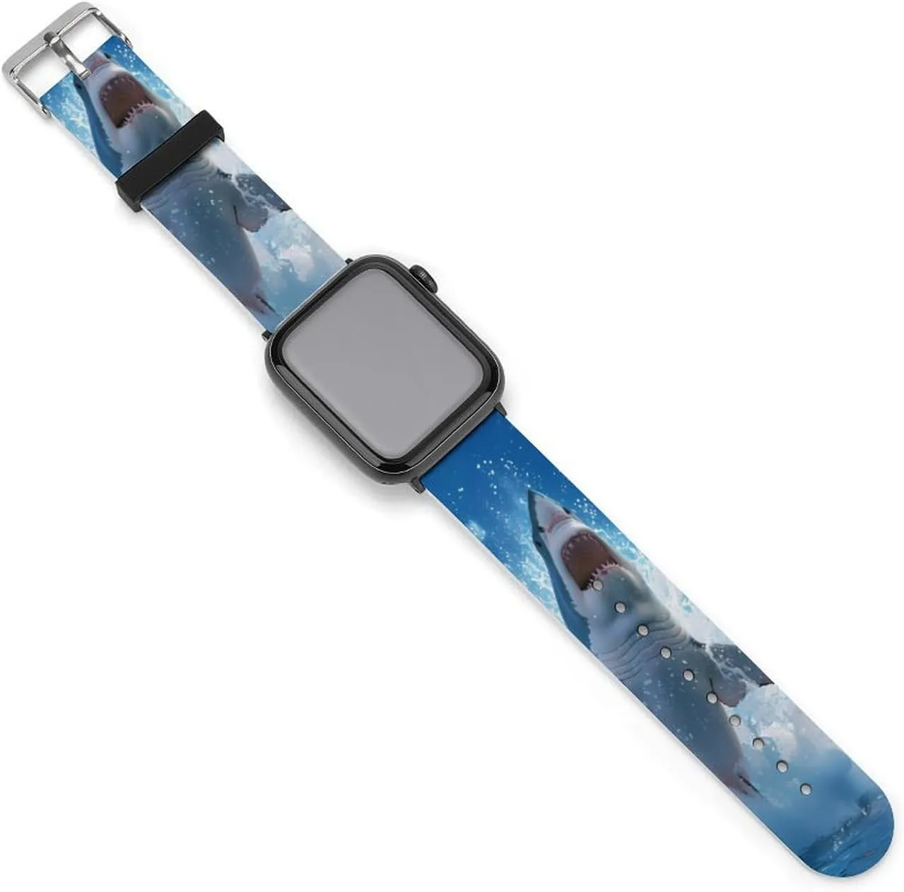 Great White Shark Animal Watch Bands Silicone Strap Sport Bands Replacement Strap Wristbands Compatible with Apple Watch