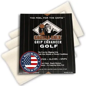Grip Enhancer Tacky Towel - (Pack of 3) - Golf, Tennis, Softball & More - USGA Accepted Tack Cloth Improves Control in Wet Conditions, Repels Moisture & Cleans Grips - Made in USA