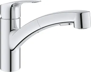 GROHE 30306001 Eurosmart Dual Spray Pull-Out Kitchen Faucet with Sprayer, 1.75 GPM, Chrome