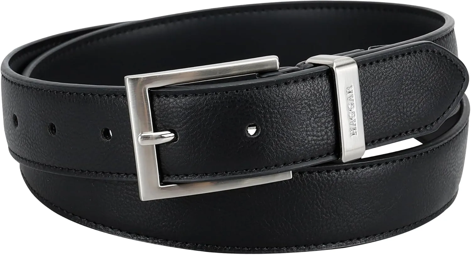 Haggar Men's Essential Belt-Dress and Casual