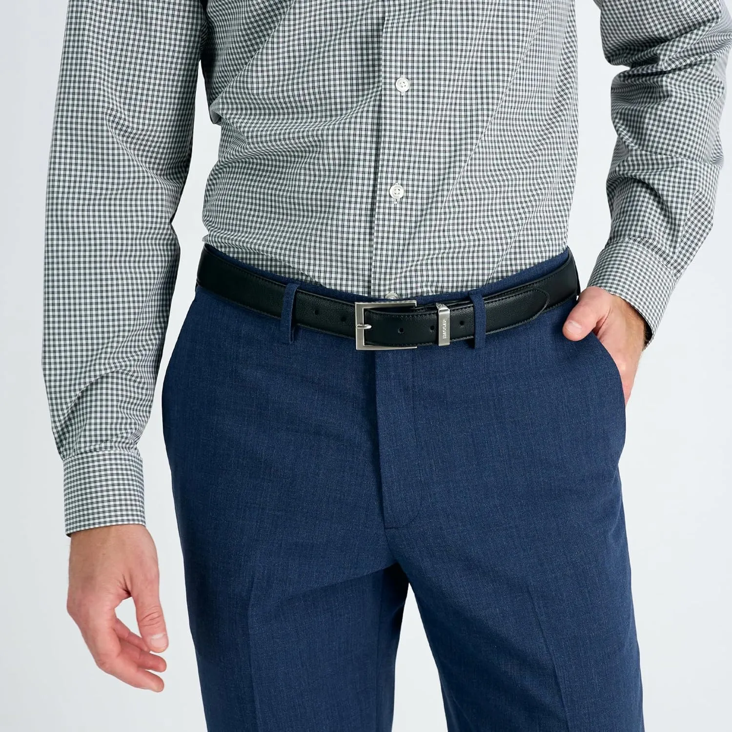 Haggar Men's Essential Belt-Dress and Casual
