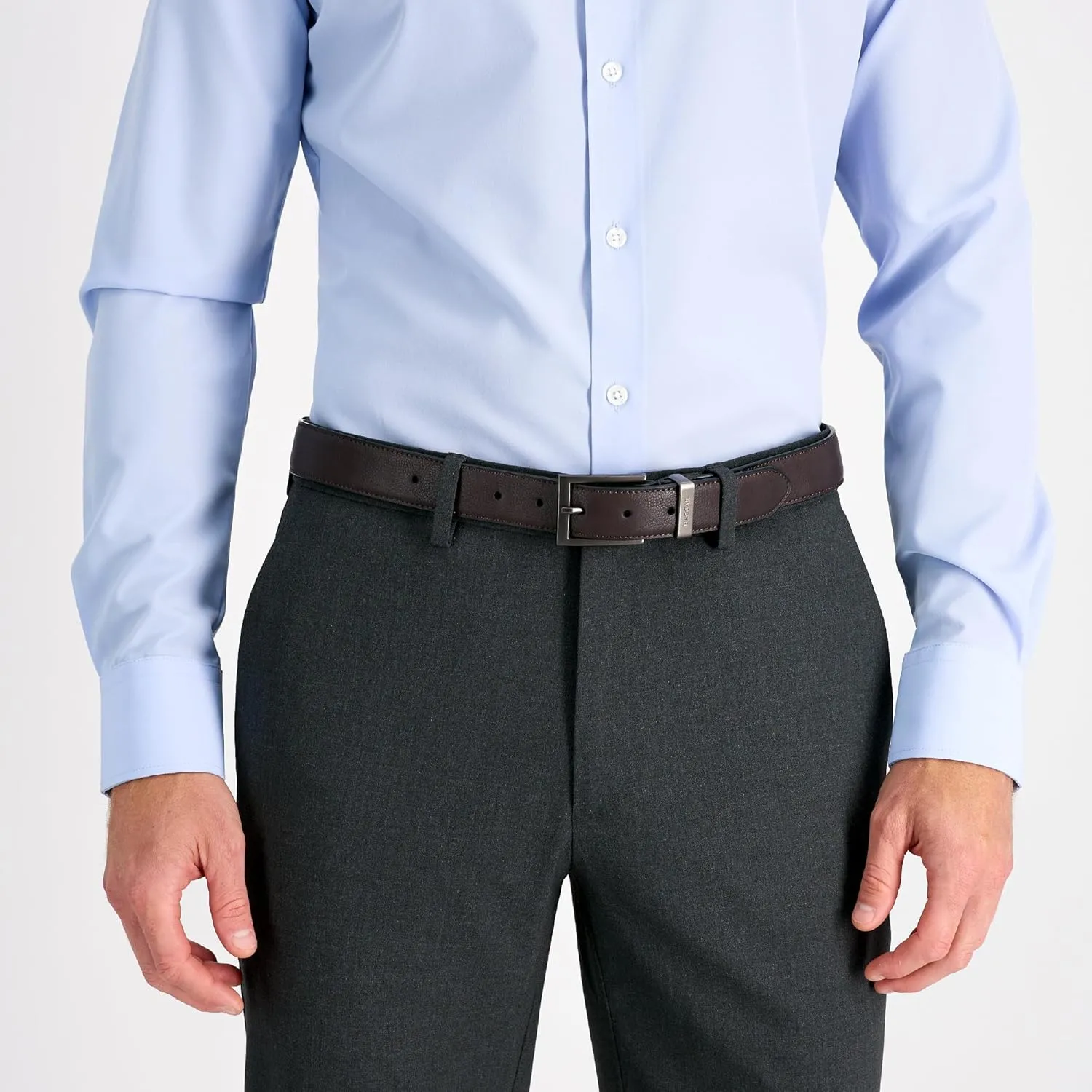 Haggar Men's Essential Belt-Dress and Casual