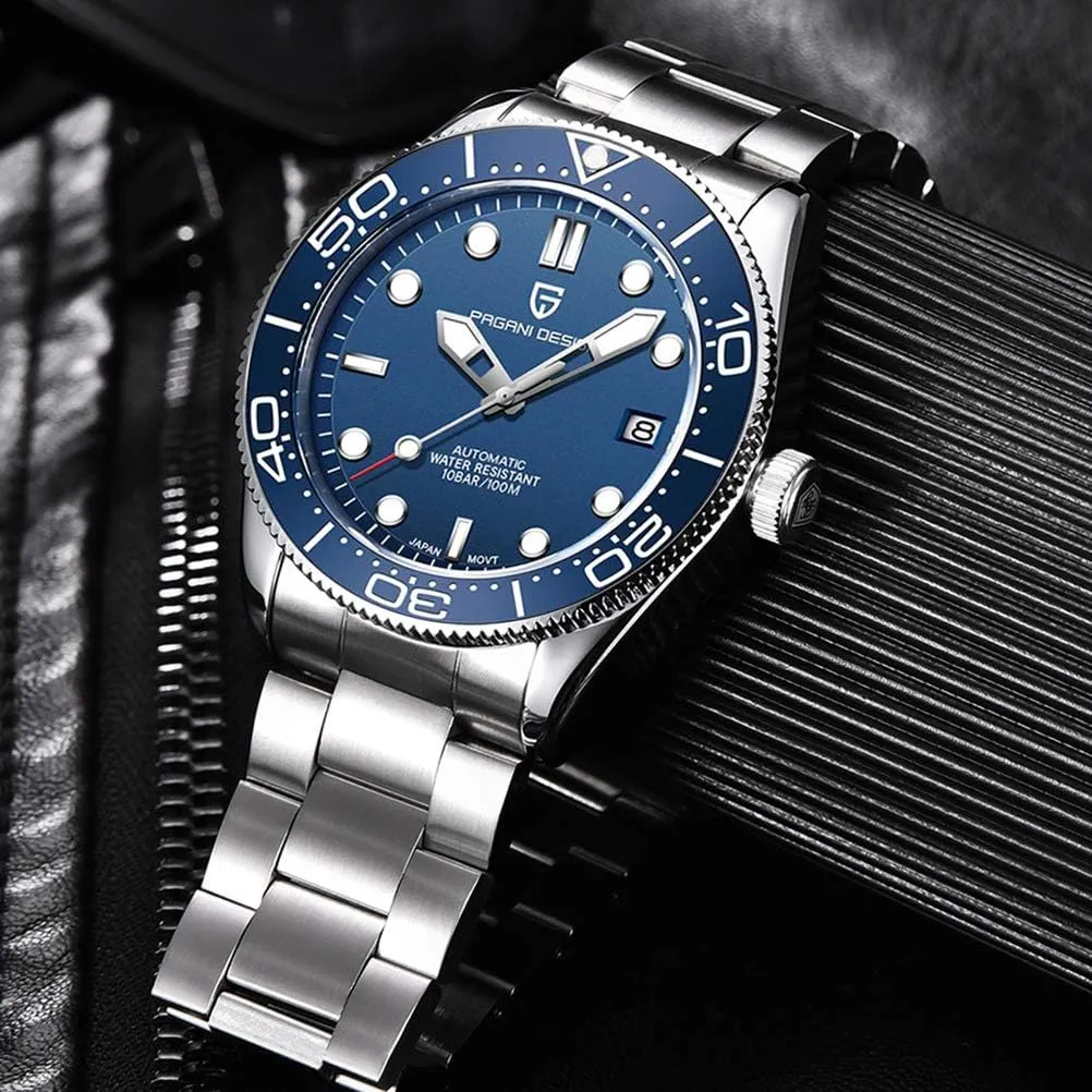 HaiQin Pagani Design Men's Automatic Diver's Watch Japanese Movement Sapphire Glass Date Display Business Luxury Watch - 1667