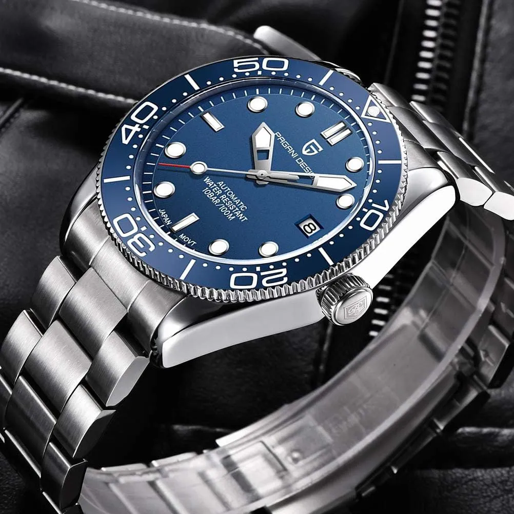 HaiQin Pagani Design Men's Automatic Diver's Watch Japanese Movement Sapphire Glass Date Display Business Luxury Watch - 1667