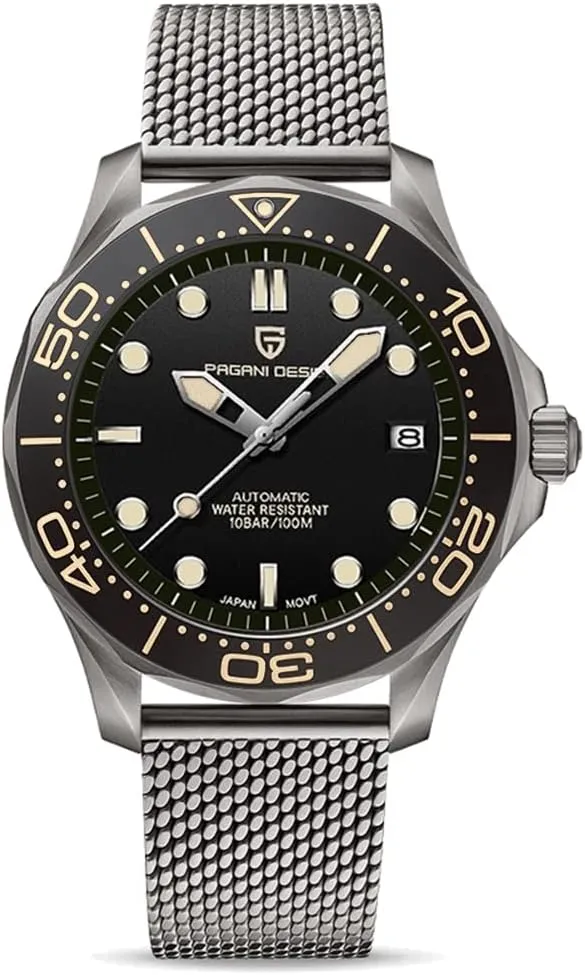 HaiQin Pagani Design Men's Automatic Diver's Watch Japanese Movement Sapphire Glass Date Display Business Luxury Watch - 1667