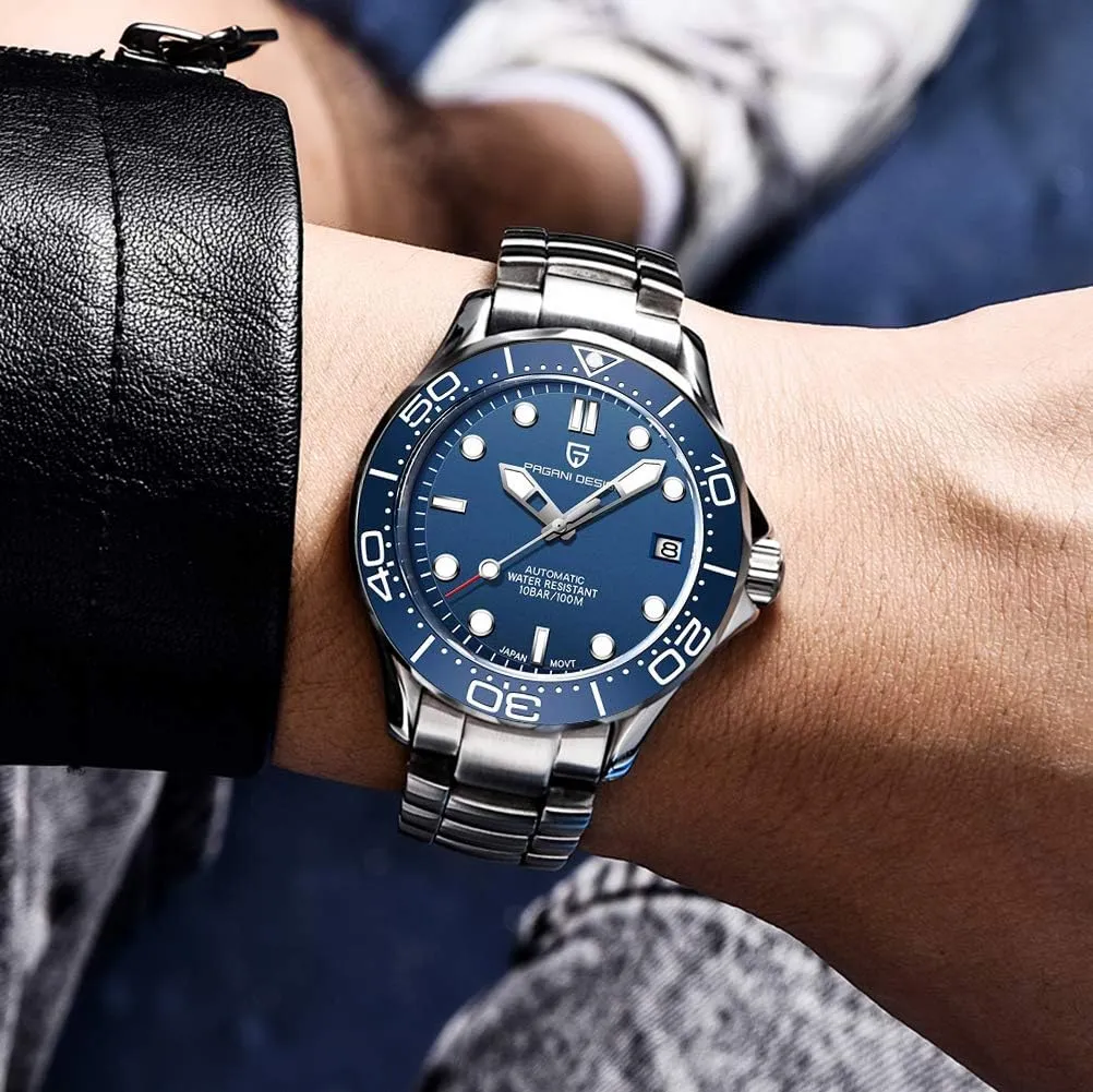 HaiQin Pagani Design Men's Automatic Diver's Watch Japanese Movement Sapphire Glass Date Display Business Luxury Watch - 1667
