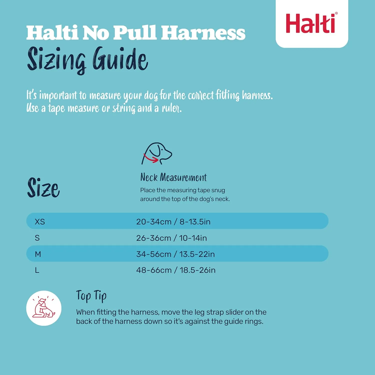 HALTI No Pull Harness - To Stop Your Dog Pulling on the Leash. Adjustable, Lightweight and Easy to Use. Reflective Dog Training Harness for Medium Dogs (Size M)