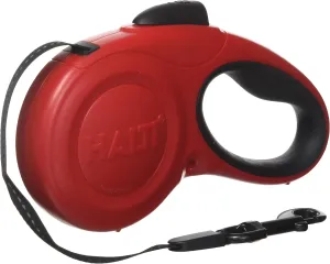 HALTI Retractable Leash for Dogs - Strong & Reflective Extendable Leash, Soft Gel Grip Handle, Easy to Use Brake & Lock. Suitable for Medium Dogs and Puppies (Size Medium, Red, 3m)