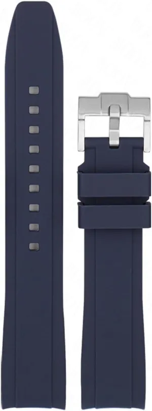 HaoLMi-18/19/20/21/22mm Curved End Rubber Strap Universal Silicone Watch Band Soft Sport Waterproof Replace Bracelet Belt for Men Women