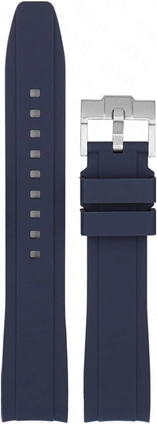 HaoLMi-18/19/20/21/22mm Curved End Rubber Strap Universal Silicone Watch Band Soft Sport Waterproof Replace Bracelet Belt for Men Women