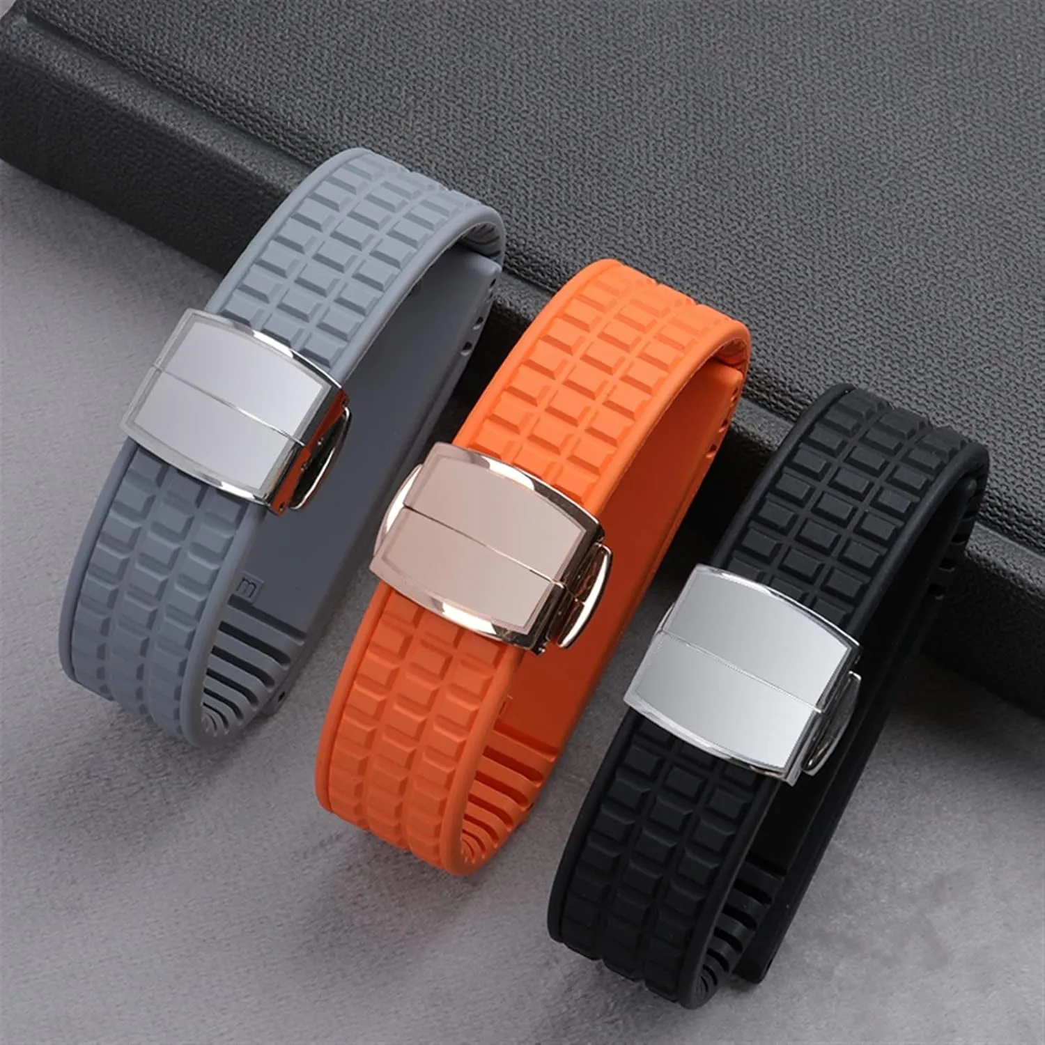HaoLMi-18mm 19mm Waterproof FKM Fluororubber Rubber Watch Band Accessories Replace for Patek Strap for Philippe for Aquanaut 5067A-001 Belt