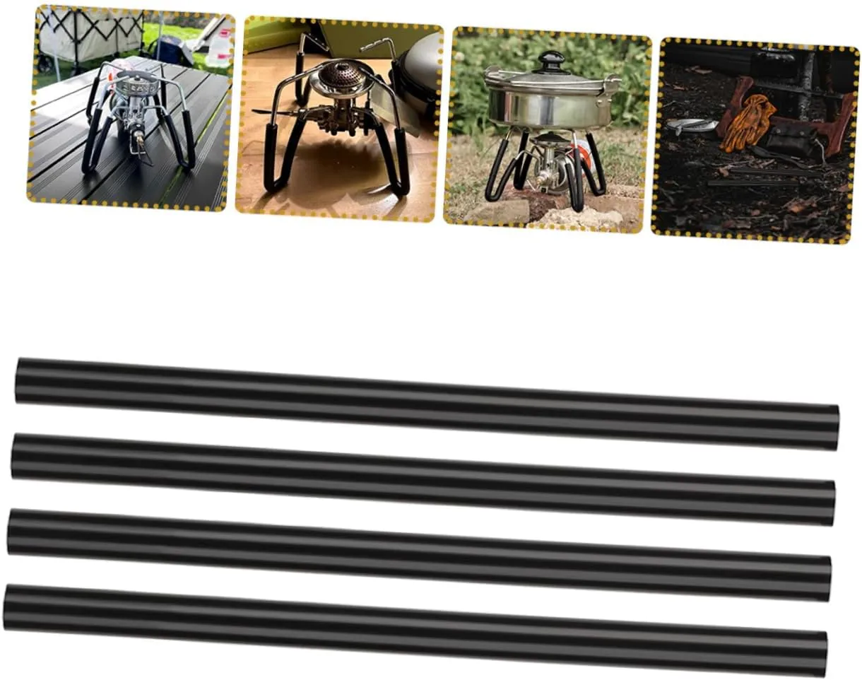 Happyyami 8 Pcs Outdoor Spider Stove Cover Furnace Leg Cover Non-Slip Silicone Tube Stove Leg Protector Stove Leg