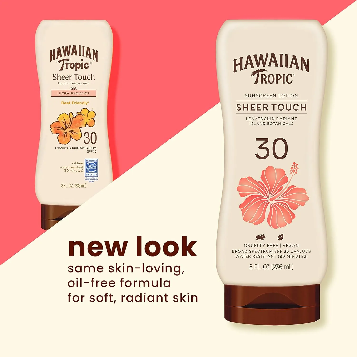 Hawaiian Tropic Weightless Hydration Clear Spray Sunscreen SPF 15 Twin Pack 6oz each & Sheer Touch Ultra Radiance Lotion Sunscreen SPF 30 8oz