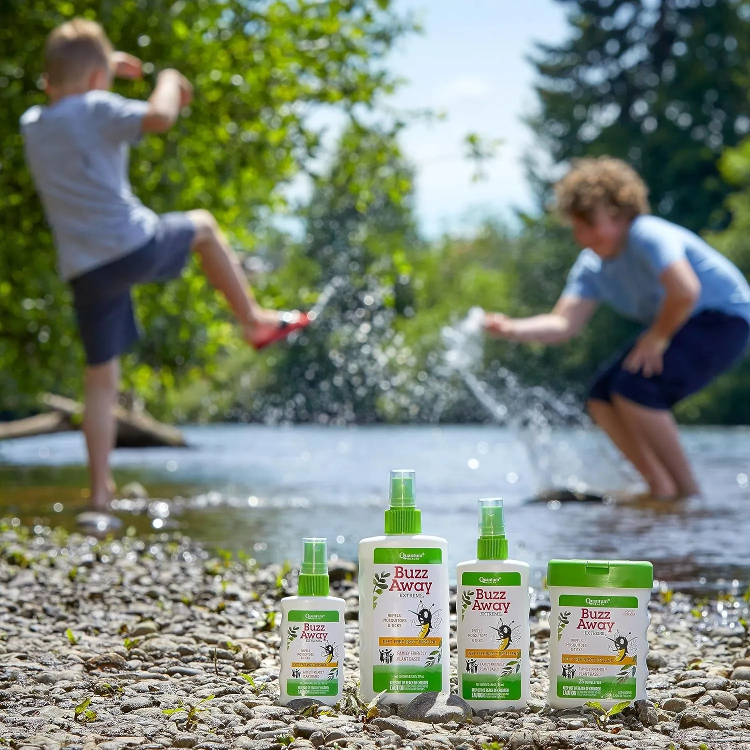 Health Buzz Away Extreme Insect Repellent DEET Free Cedarwood Lemongrass & Citronella Oil Outdoor Mosquito & Tick Bug Spray Powerful Plants Repel Bugs off Your Skin, Safe for Kids - 8 Ounce