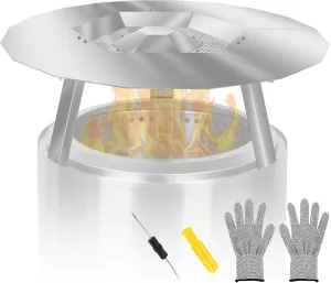 Heat Deflector for Solo Stove Bonfire1.0/2.0 and Other 19.5" Fire Pit - Accessory for Fire Pit, 304 Stainless Steel with 3 Legs Accessory.