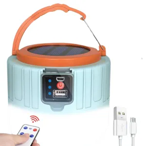 High Power Solar LED Camping Light USB Rechargeable Bulb For Outdoor Tent Lamp Portable Lantern Emergency Lights For BBQ Hiking