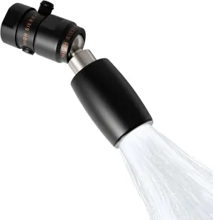 High Sierra Showerheads® - Solid Metal 2.0 GPM High-Flow Shower Head with Pressure Control Valve that Shuts It Off to Just a Trickle - Matte Black