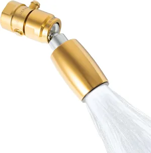 High Sierra Showerheads® - Solid Metal 2.0 GPM High-Flow Shower Head with Pressure Control Valve that Shuts It Off to Just a Trickle - Polished Brass