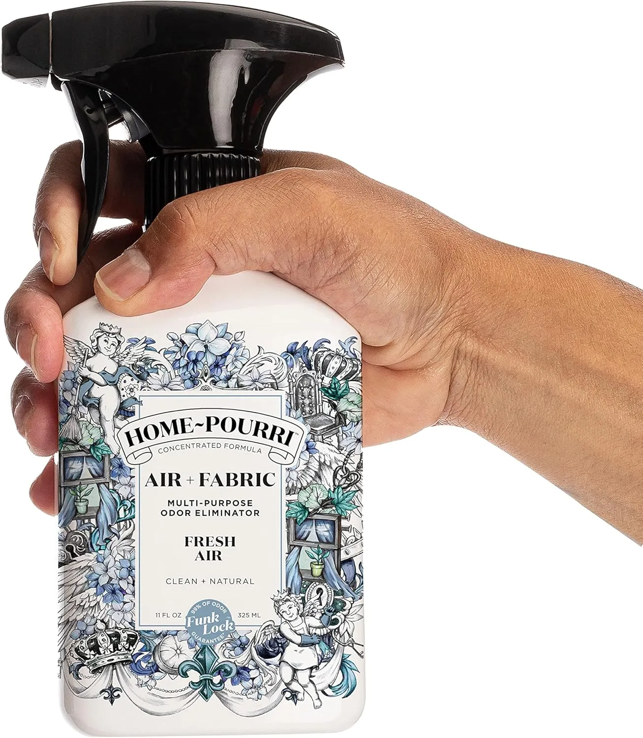 Home-Pourri Air   Fabric Multi-Purpose Odor Freshener Spray, Fresh Air, 11 Fl Oz - Jasmine, Fresh Air and Mint