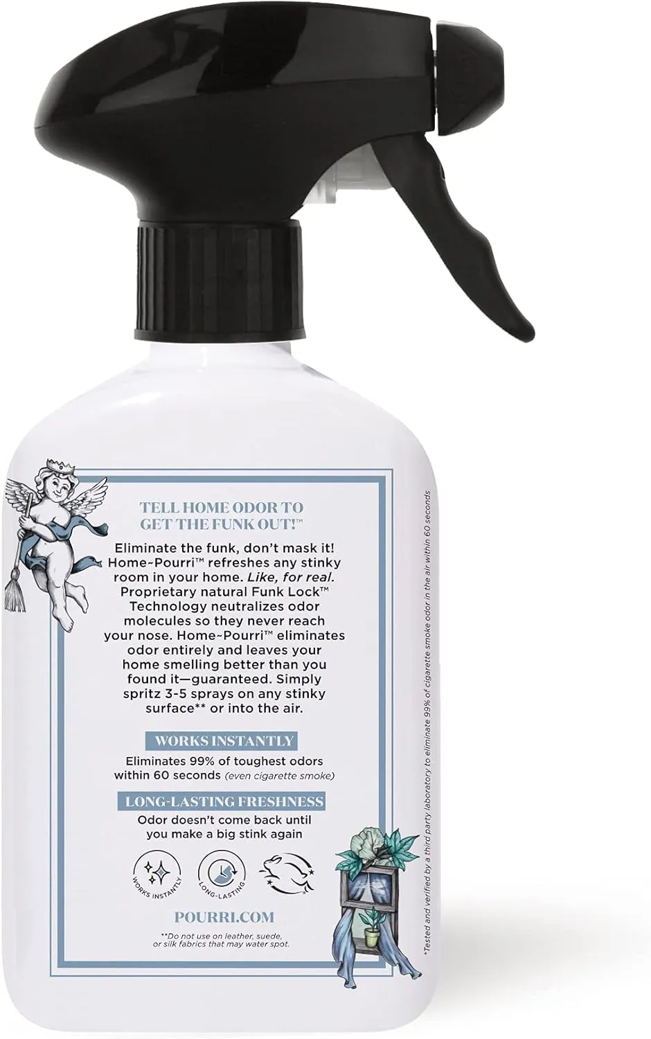 Home-Pourri Air   Fabric Multi-Purpose Odor Freshener Spray, Fresh Air, 11 Fl Oz - Jasmine, Fresh Air and Mint
