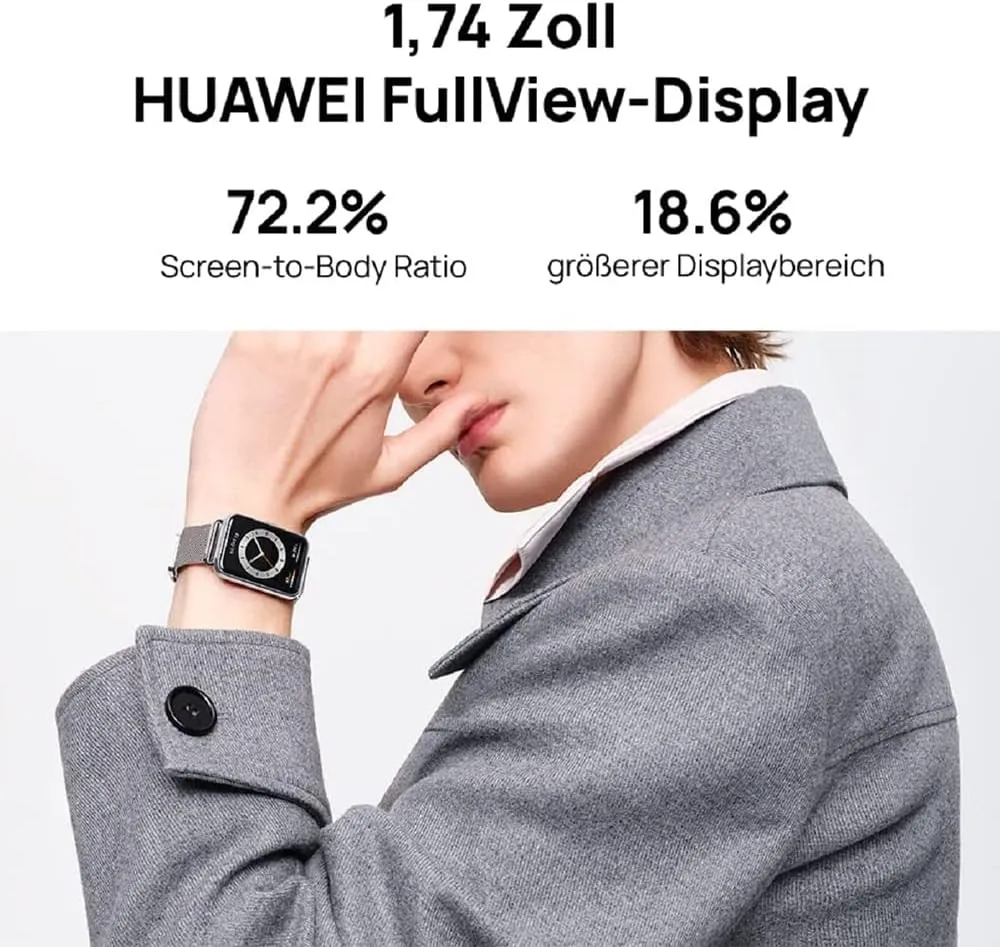 Huawei Watch FIT 2 Smartwatch, 1.74-inch Huawei FullView Display, Bluetooth Calling, Healthy Living Management, Durable Battery Life, Quick-Workout Animations, Automatic SpO2 Monitoring, Black