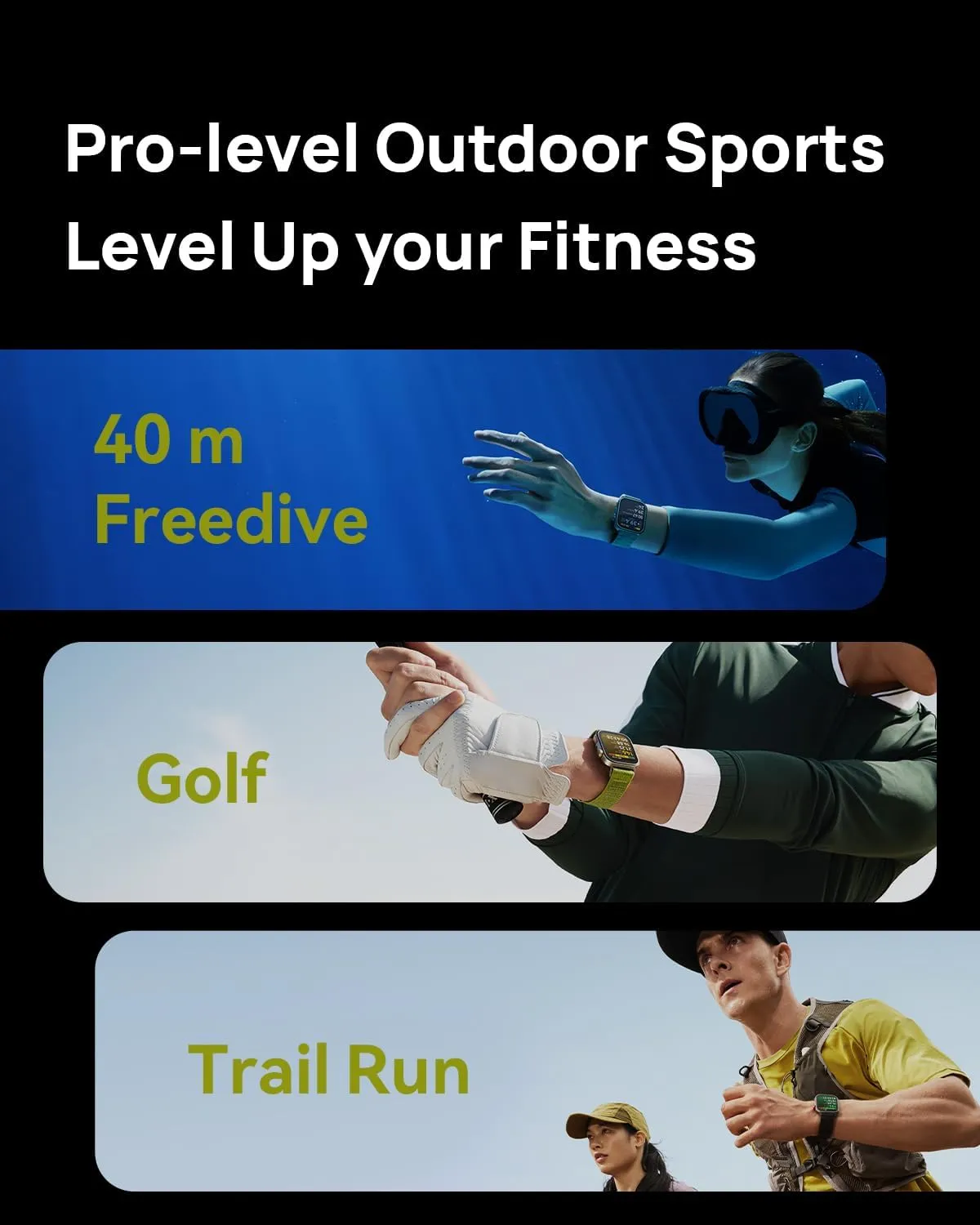 HUAWEI Watch FIT4 Pro Smartwatch, 1.82" Sapphire Display Titanium Alloy Bezel, Up to 10-Day Battery Life, Dual Band GPS, Golf Courses map, 40 m Free Diving, Compatible with Android iOS, Black