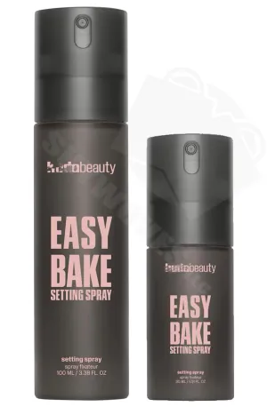 H.U.D.A - Standard & Mini Easy Bake Blurring Setting Spray with 16-Hour Wear - 3.38 oz / 1.01 oz - 2 Pack