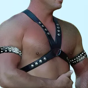 HUDSON - Leather Binding Men's Harness