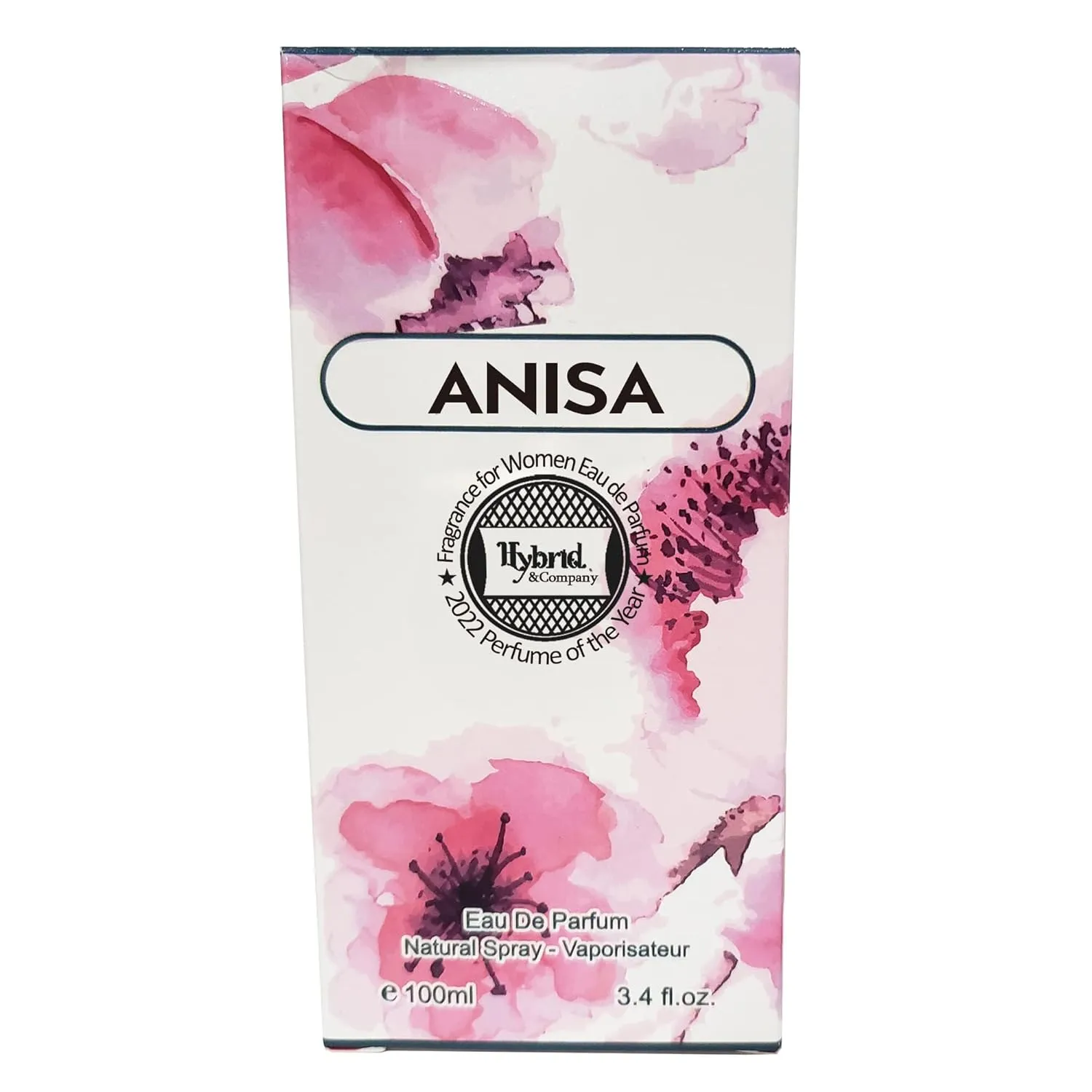 Hybrid & Company Anisa Fragrance for Women Eau De Parfum Natural Spray Fresh Floral Scent, 3.4 Fl Oz