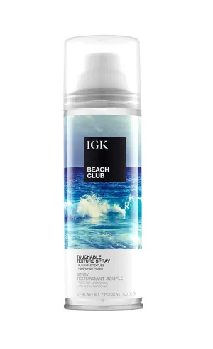 IGK BEACH CLUB Touchable Texture Spray | Hold   Volume   Lightweight | Vegan   Cruelty Free |