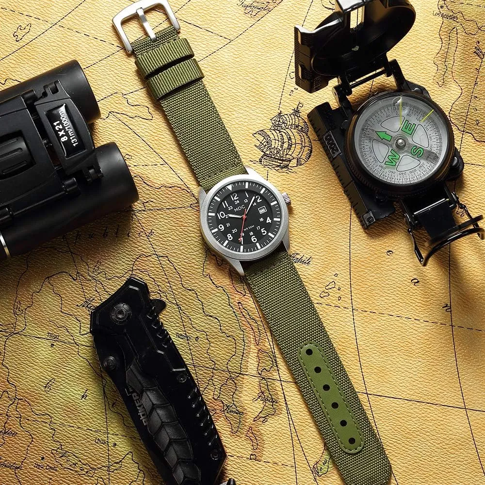 Infantry Military Analog Wrist Watch for Men, Mens Army Field Tactical Sport Watches, 5ATM Waterproof Outdoor Work Quartz Wristwatch