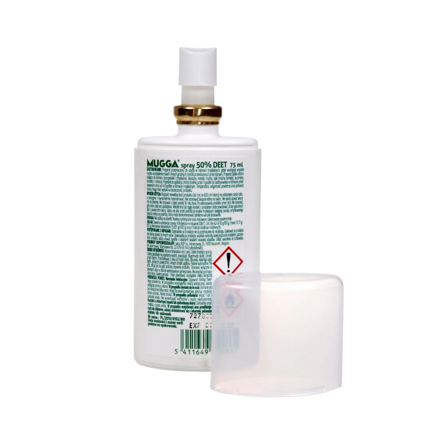 Insect repellent Mugga Deet Spray 50% 75ml