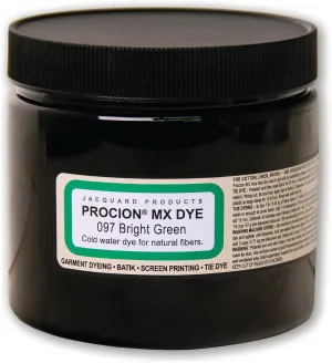 Jacquard Procion Mx Dye - Tie Dye Powder - Bright Green - 8 oz - Cold Water Fiber Reactive Dye Made in USA