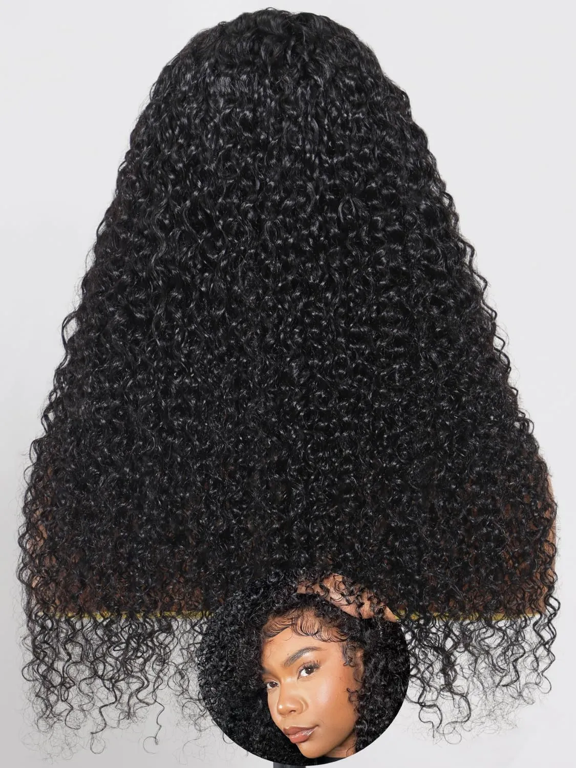 Julia Hair Bye Bye Knots Curly 4C Baby Hairs Lace Human Wig with Kinky Edges Hairline 7x5 Invisible Knots Pre Cut HD Lace Front Glueless Wig Pre Bleached Pre Plucked for Beginners 150% Density 22 Inch