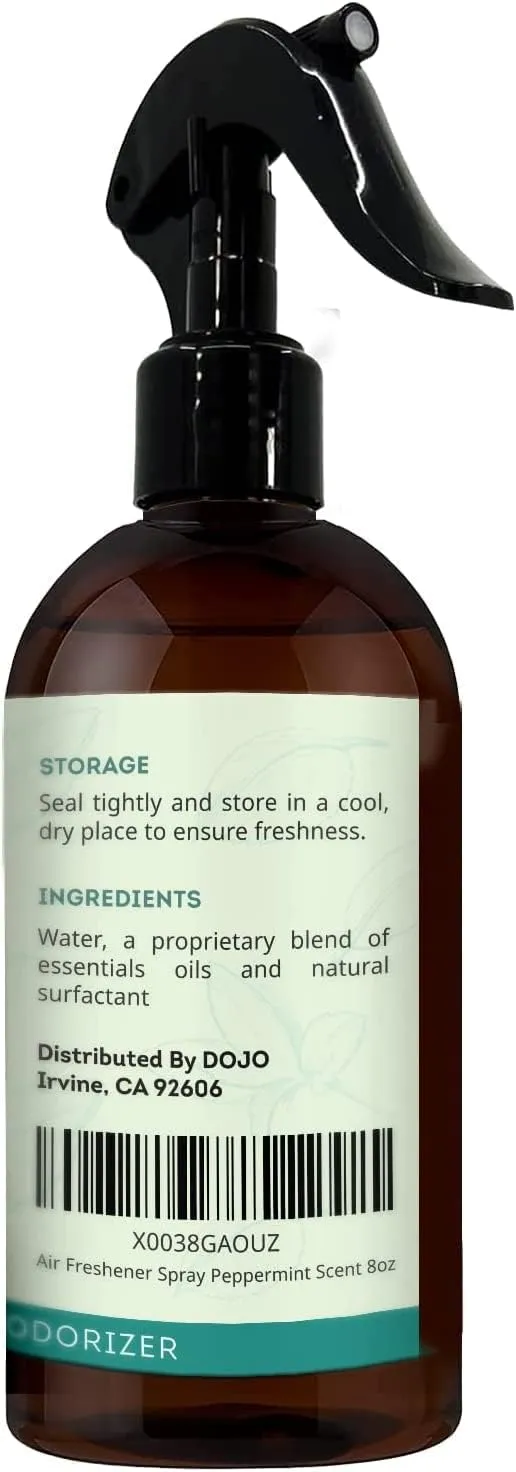 Kate Naturals Peppermint Air Freshener Spray for Room & Car with Natural Mint. Peppermint Spray for Bathroom & Linen (8 fl oz, Pet Safe, Non Toxic)