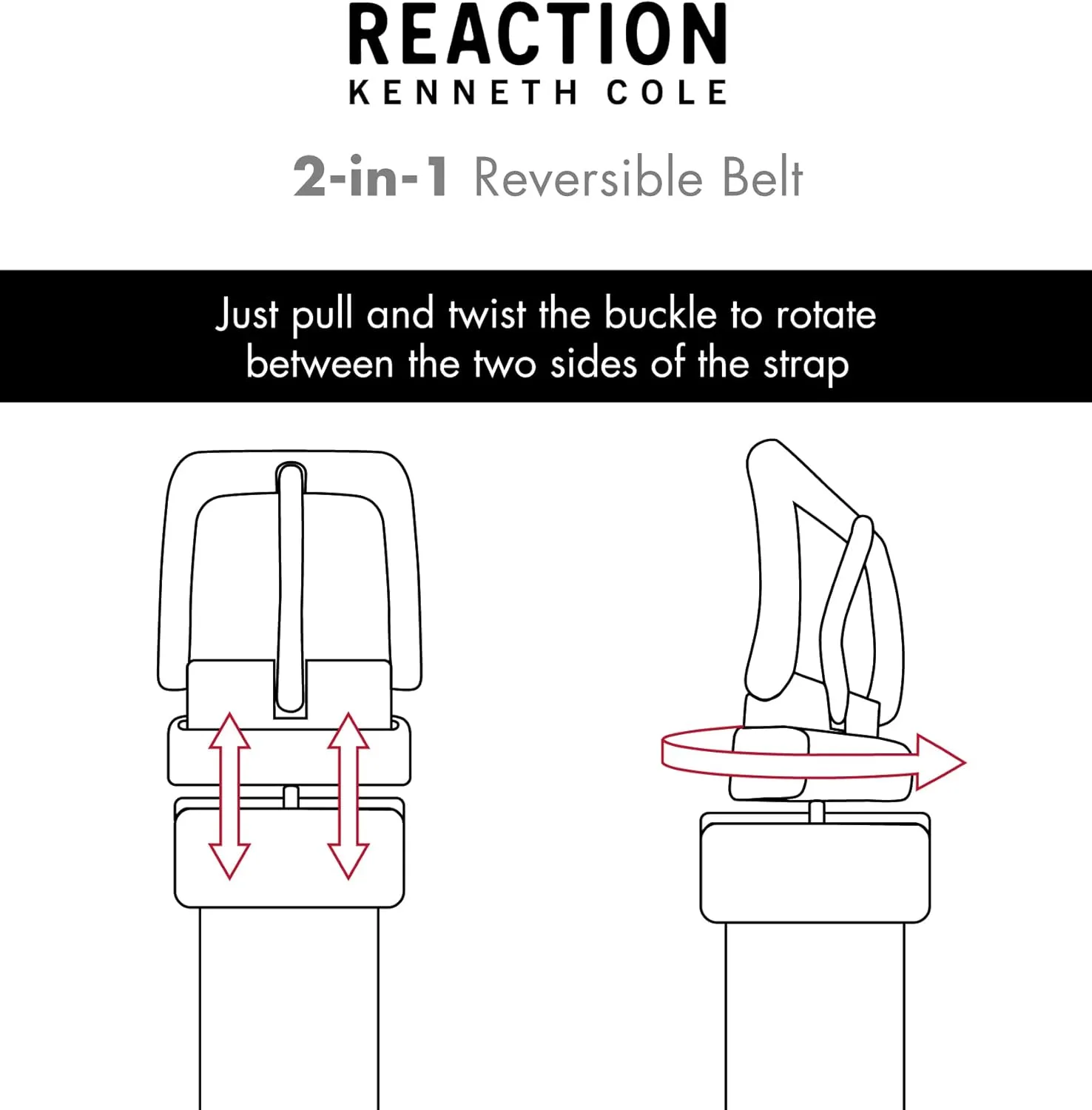 Kenneth Cole REACTION Men's (Single Reversible Belt)