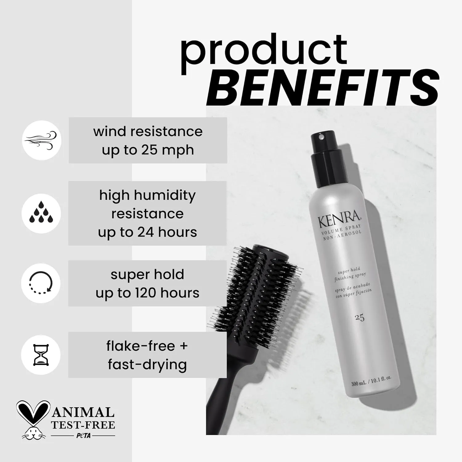 Kenra Volume Spray Non Aerosol 25 | Super Hold Finishing Spray | High Humidity Resistance | Flake-Free and Fast-Drying | All Hair Types